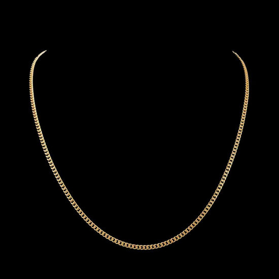 3mm Cuban Link Chain and Bracelet Set in Gold