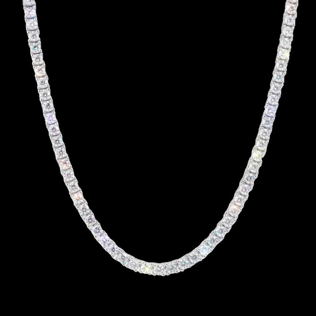 3MM Moissanite Tennis Chain and Bracelet Set