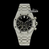 AP Royal Oak Chronograph Black Dial Stick Markets Fully Iced Out Moissanite Watch