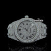 AP Royal Oak Roman Dial Fully Iced Out Moissanite Watch