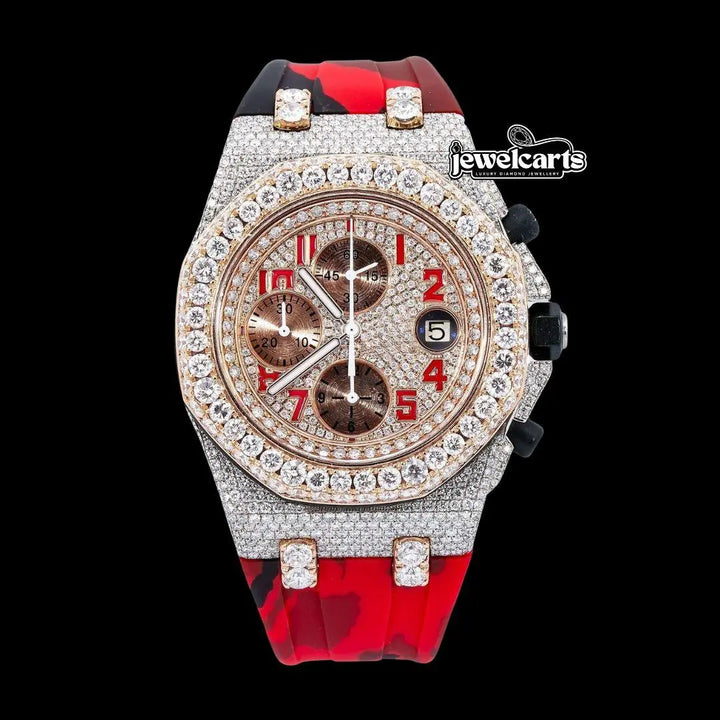 AP Watch Moissanite Diamonds Front View