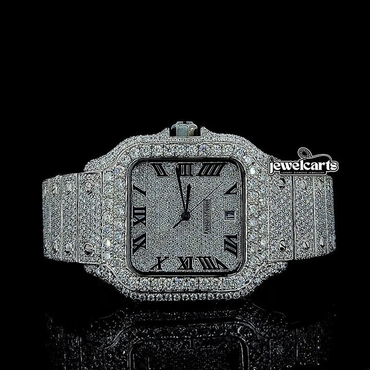 Cartier Moissanite Watch Front View