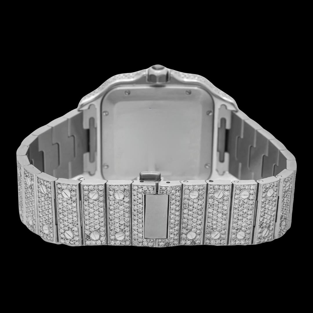 Cartier Watch Bust Down Moissanite Caseback View