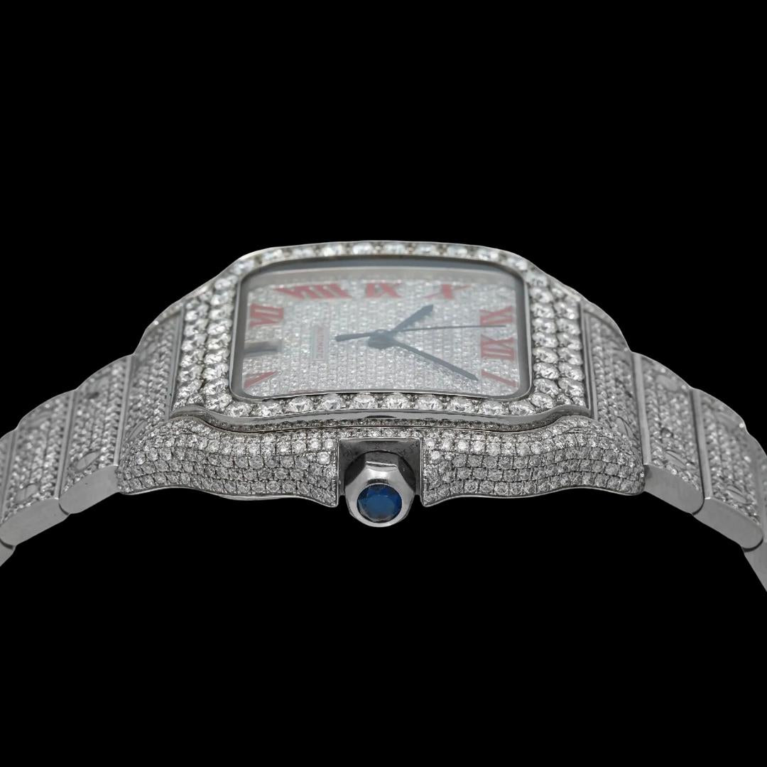 Cartier Watch Bust Down Moissanite Crown View
