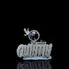 Flight of Memory Moissanite Letter Pendant in 925 Sterling Silver