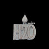 H2O Blaze Charm Moissanite Pendant in 925 Sterling Silver