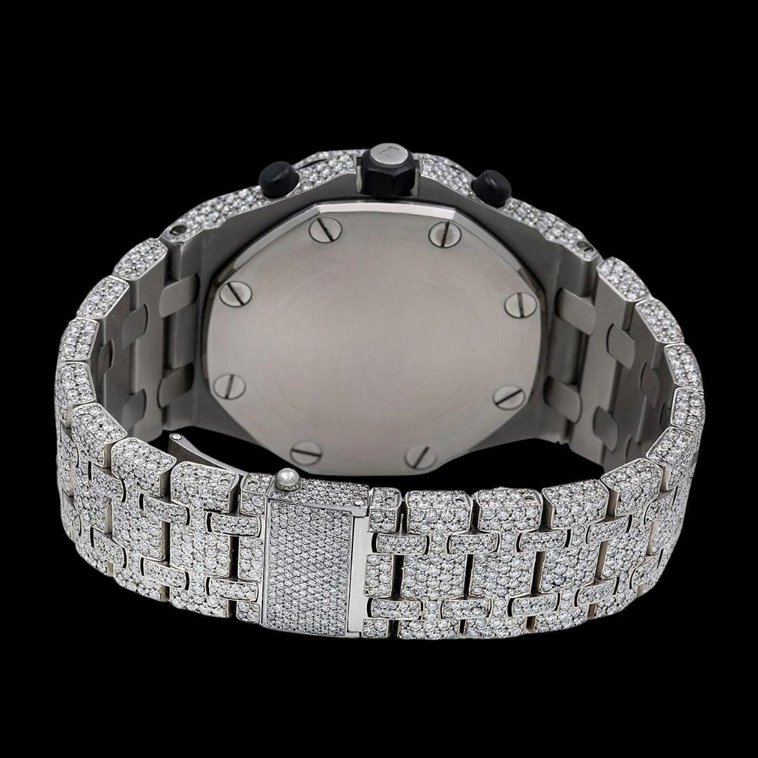 Iced Out AP Moissanite Watch Caseback View