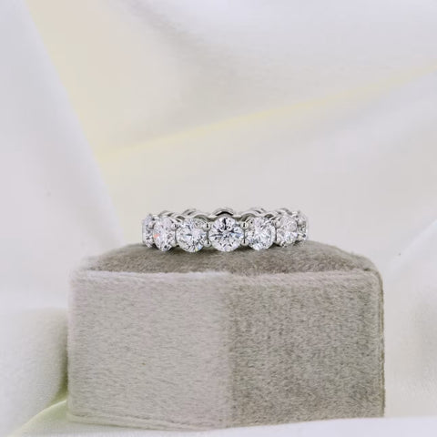 Relatively Round Cut Diamond Engagement Band