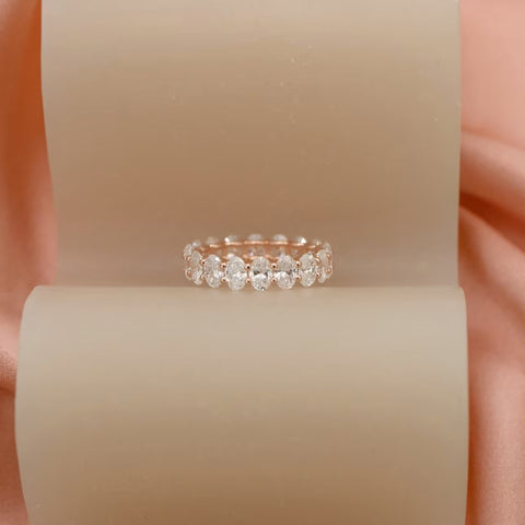 Celestia Oval Cut Diamond Handmade Band