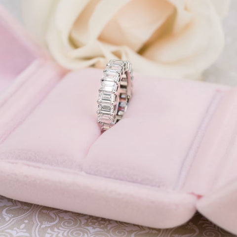 Splendora Emerald Cut Diamond Wedding Band