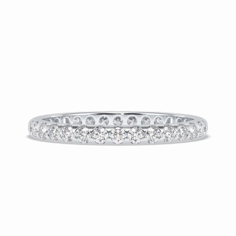 Moissanite 2.05 CT Round Cut Diamond Handmade Band