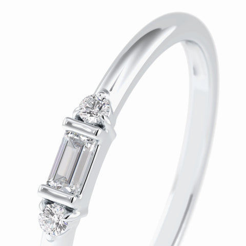 Moissanite 1.50 CT Baguette Cut Diamond Casual Wear Band