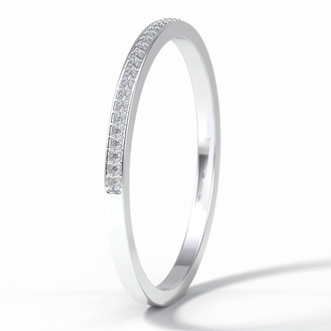 Moissanite 1.00 CT Round Cut Diamond Daily Wear Band