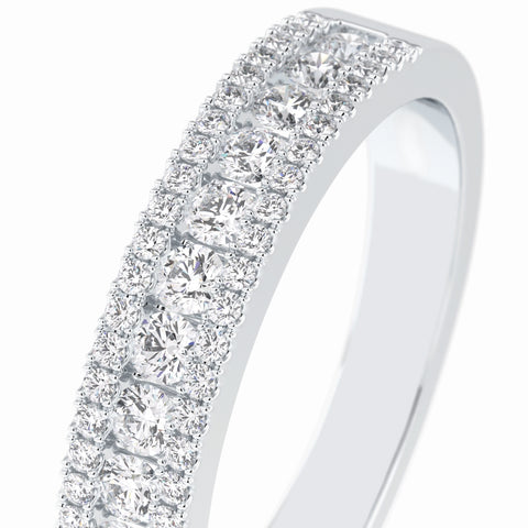 Moissanite 2.22 CT Round Cut Diamond Mother's Day Special Band