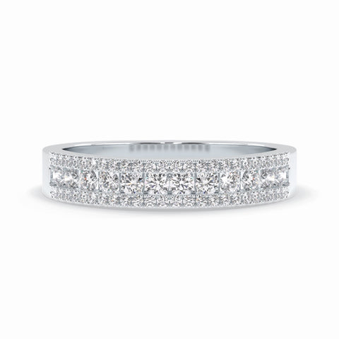 Moissanite 2.22 CT Round Cut Diamond Mother's Day Special Band