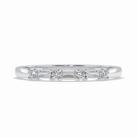 Moissanite 1.20 CT Round Cut Diamond Daily Wear Band