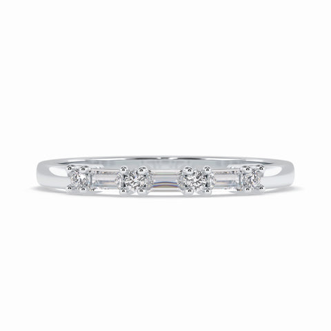 Moissanite 1.20 CT Round Cut Diamond Daily Wear Band