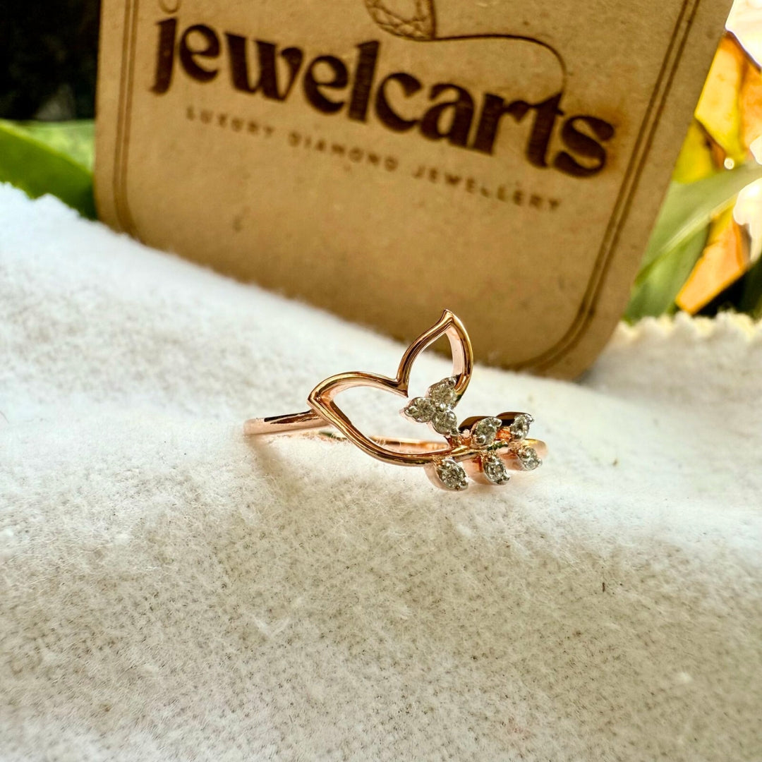 Nature Inspired Leaf Design Rose Gold Handmade Band