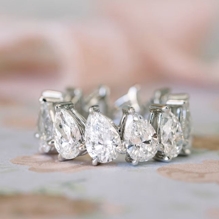 Aspirational Pear Cut Diamond Wedding Band