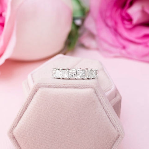 Sophisticatedly Princess Cut Diamond Engagement Band