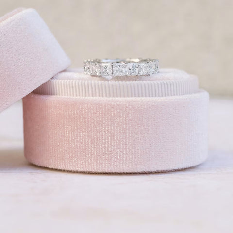 Sophisticatedly Princess Cut Diamond Engagement Band