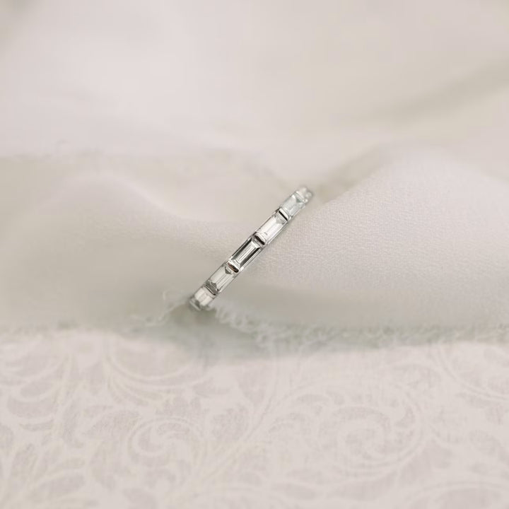 Prismatic Baguette Cut Diamond Engagement Band