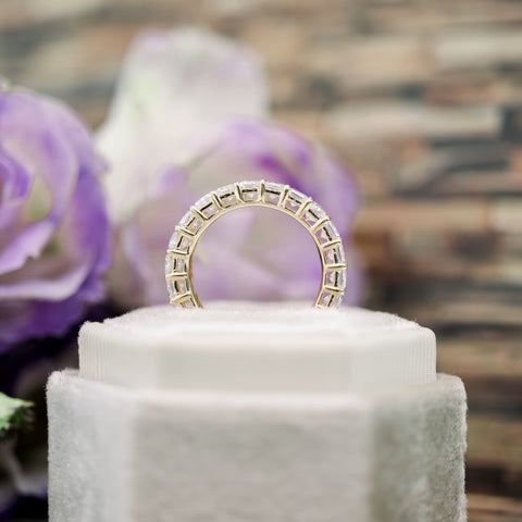 Unparalleled Radiant Cut Diamond Wedding Band