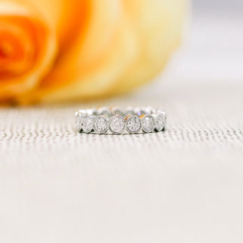 Desirability Round Cut Diamond Wedding Band