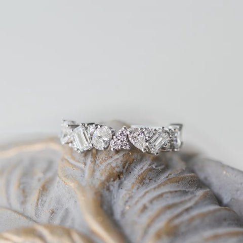 Abundant Multi Cut Diamond Anniversary Band