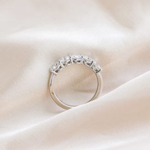 Perfectly Round Cut Diamond Wedding Band