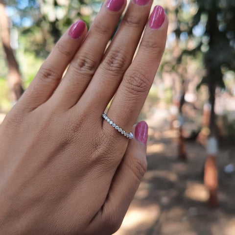 Affordable Round Cut Diamond Engagement Band