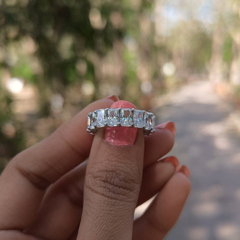 Classic Radiant Cut Diamond Anniversary Band