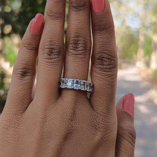 Classic Radiant Cut Diamond Anniversary Band