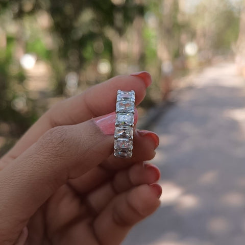 Classic Radiant Cut Diamond Anniversary Band