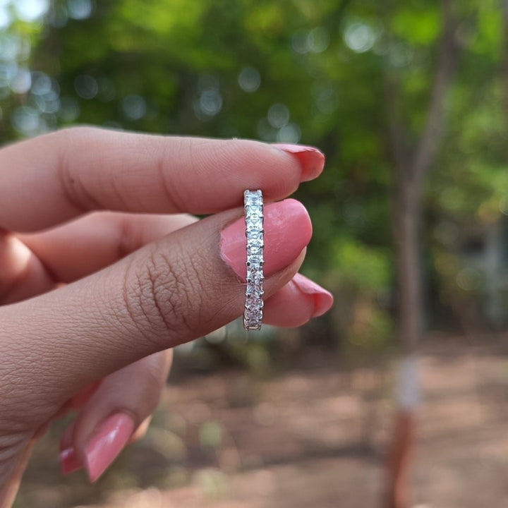 Balletic Princess Cut Diamond Wedding Band