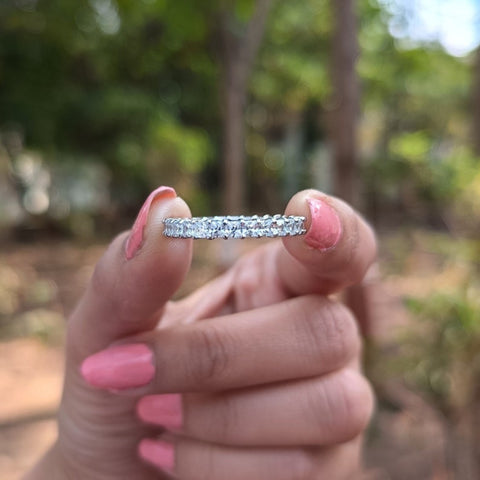 Balletic Princess Cut Diamond Wedding Band