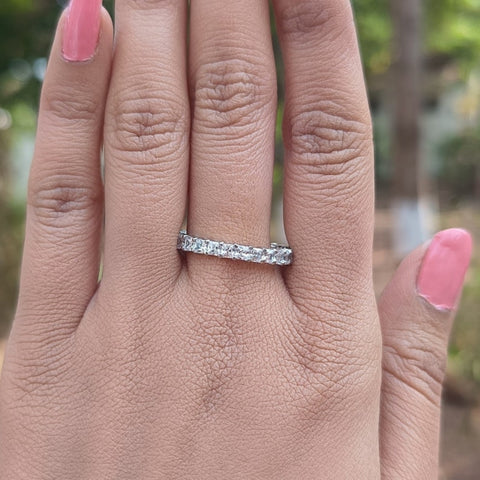 Balletic Princess Cut Diamond Wedding Band