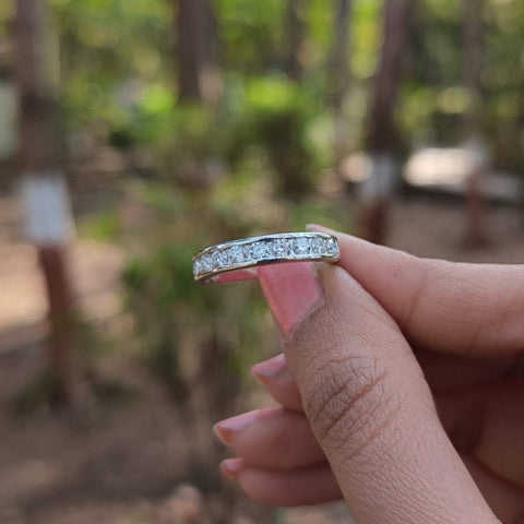 Ineffable Round Cut Diamond Wedding Band