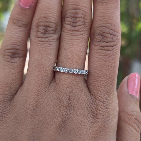 Inconceivable Round Cut Diamond Wedding Band