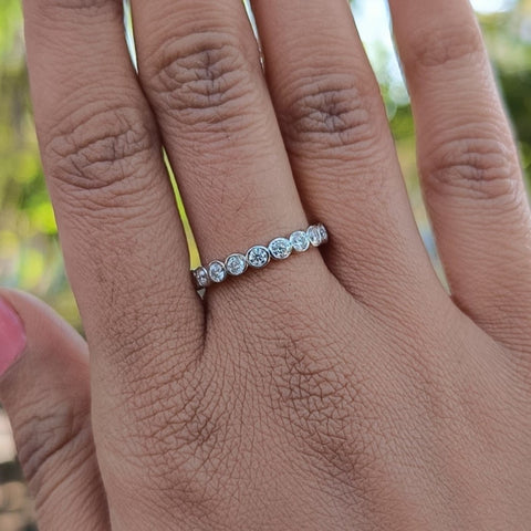 Separate Round Cut Diamond Anniversary Band