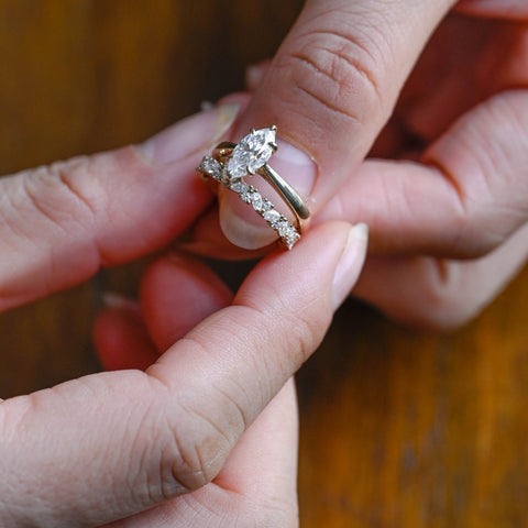 Prettish Marquise Cut Diamond Handmade Ring