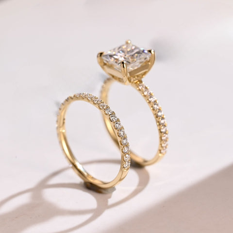 Brighten Princess Cut Diamond Wedding Ring