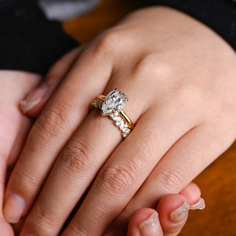 Neoteric Pear Cut Diamond Anniversary Ring