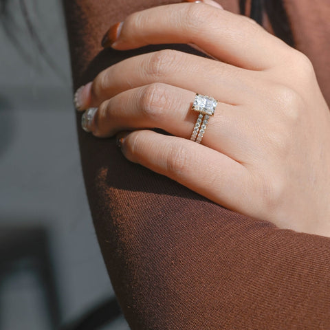 Intence Radiant Cut Diamond Anniversary Ring