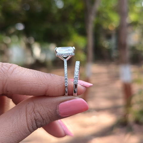 Plush Emerald Cut Diamond Anniversary Ring