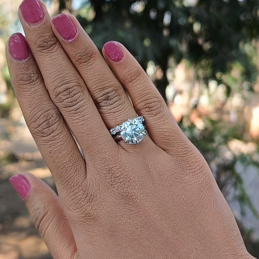 Decadent Round Cut Diamond Engagement Ring