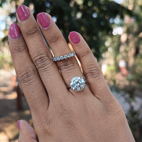 Decadent Round Cut Diamond Engagement Ring