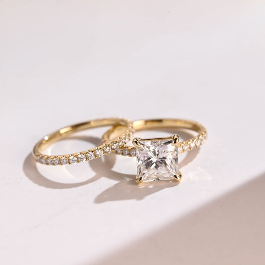 Brighten Princess Cut Diamond Wedding Ring