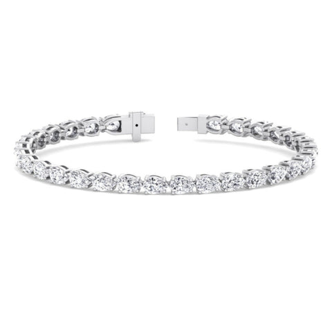 Moissanite 9.65 CT Pear Diamond Art Nouveau Bracelet