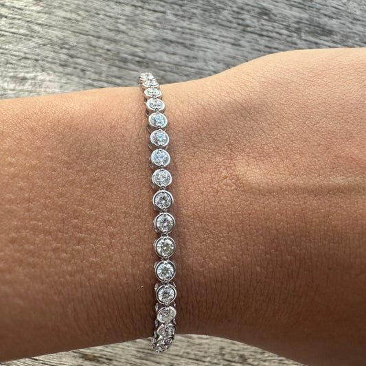 Moissanite 8.30 CT Round Diamond Art Deco Bracelet